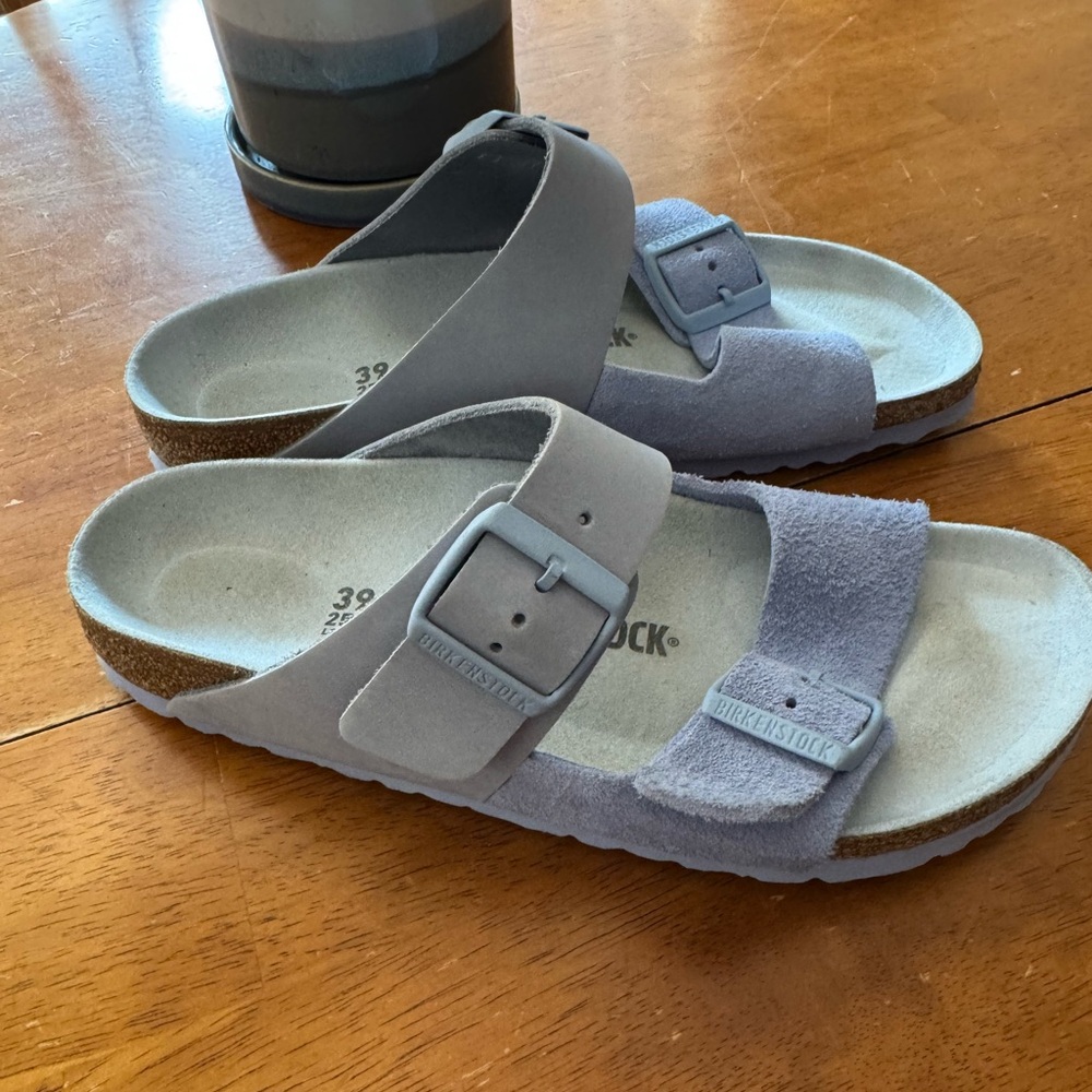 Arizona Split Dusty Blue Nubuck/Suede Leather Size 39 - Picture 9 of 11